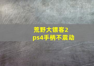 荒野大镖客2 ps4手柄不震动